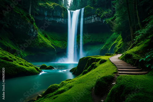 waterfall in the jungle