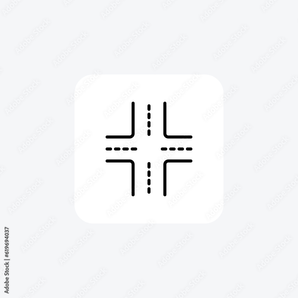 Obraz premium Navigating Intersection and Crossroads icon