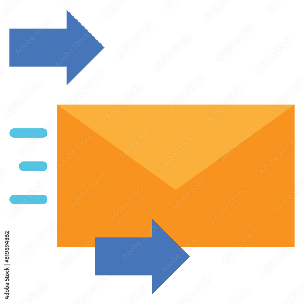 mail envelope letter post message send speed delivery icon flat style mail envelope letter post message send speed delivery icon flat style