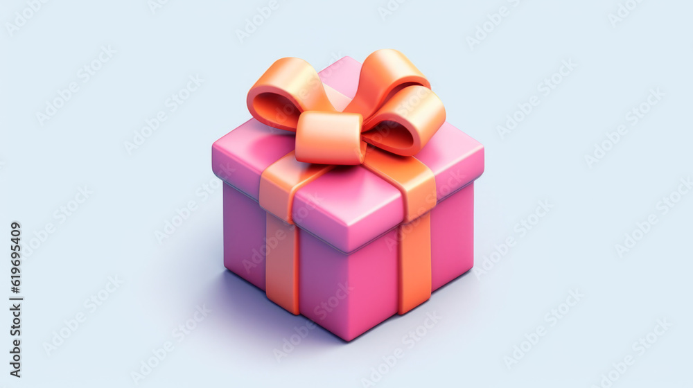 gift box with ribbon, gift icon, generative ai gift box with ribbon, gift icon, generative ai