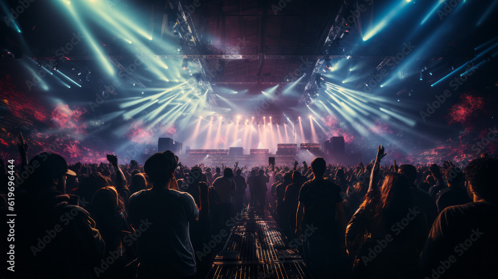 people dancing in the nightclub, large arean concert, generative ai people dancing in the nightclub, large arean concert, generative ai