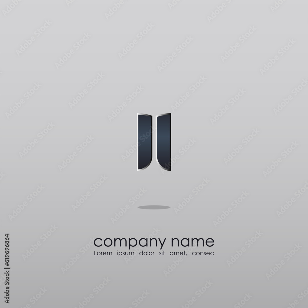logo icon design letter H robotic blue navy color elegant attractive simple luxury futuristic for large companies eps 10