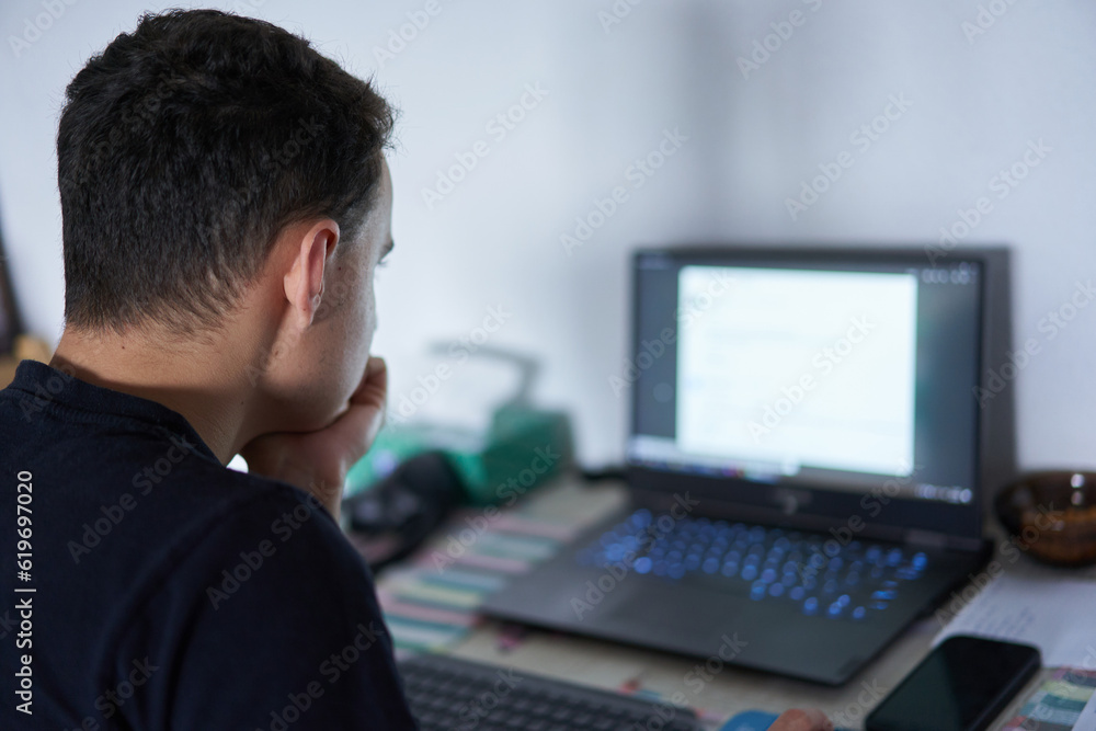 Software developer working from home Software developer working from home