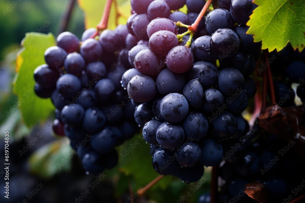 Photograph Of Grapes Natural Light, Generative AI Photograph Of Grapes Natural Light, Generative AI