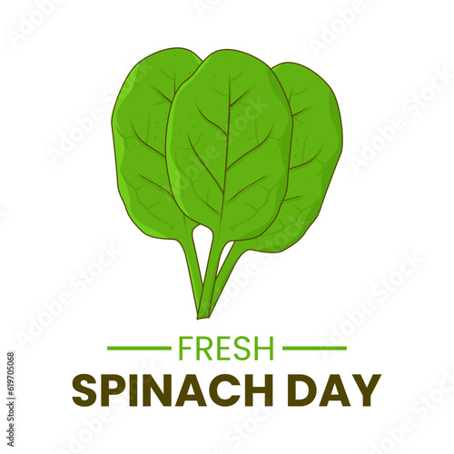 Vector Graphic of fresh spinach day