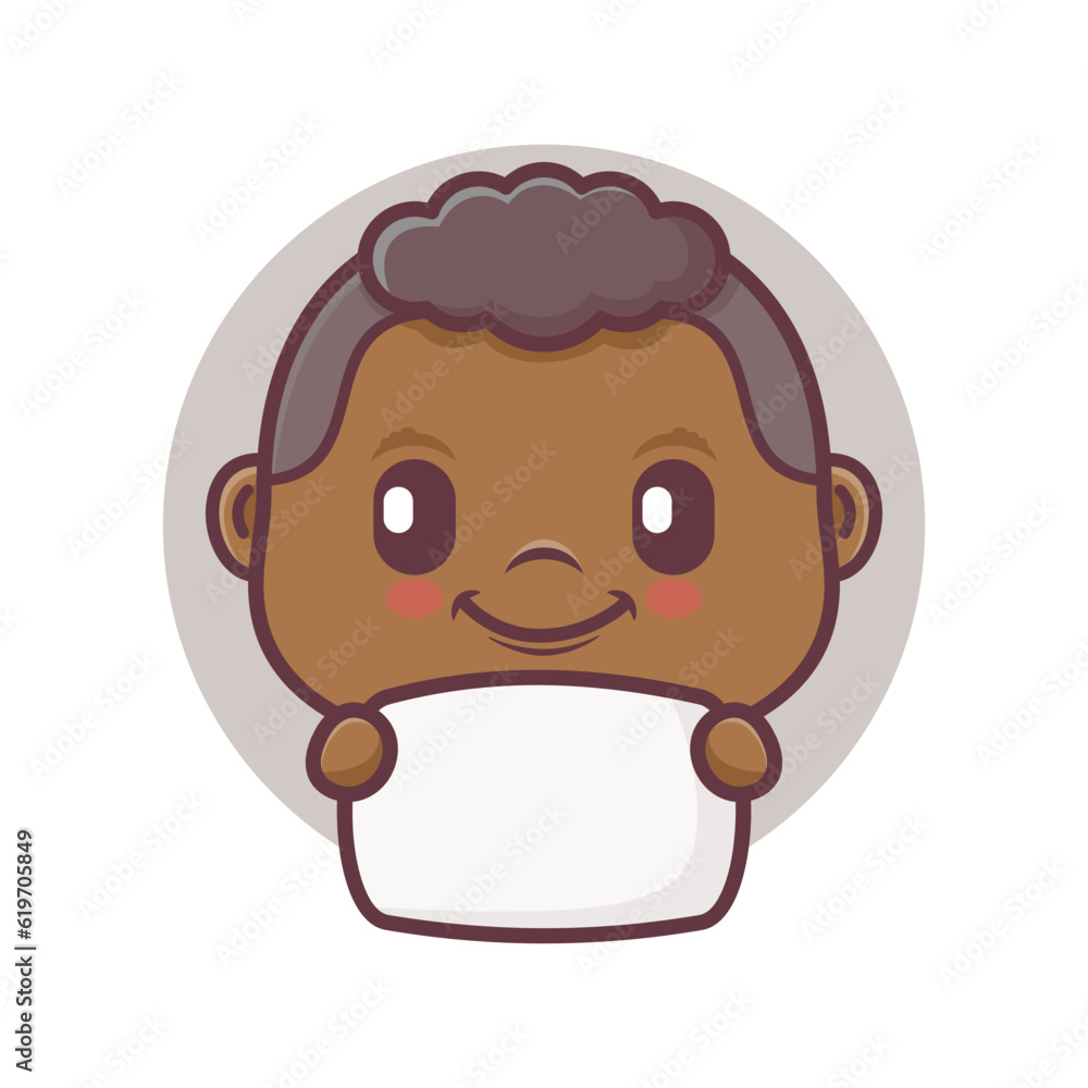 cute baby cartoon character vector illustration with blank board cute baby cartoon character vector illustration with blank board
