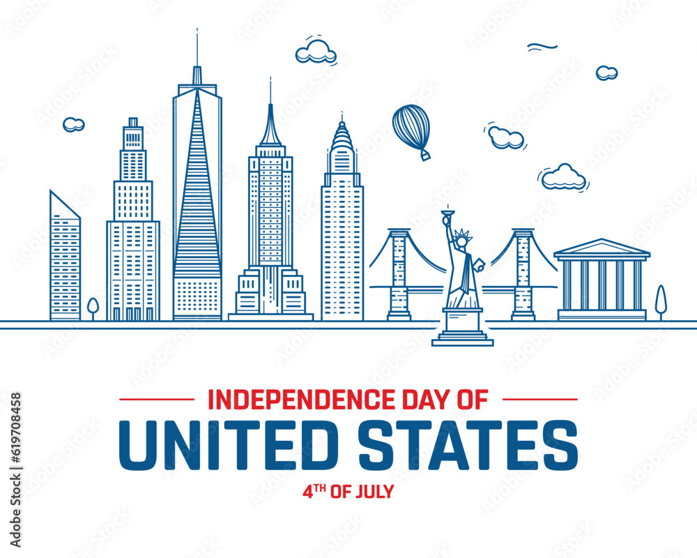 Independence Day of United States, United States of America, Independence day of USA, Landmarks, Creative, New york , 4th of July, 4 July, National Day, Independence day.