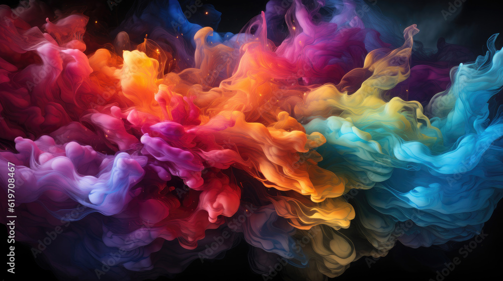 Obraz premium Colorfull Wave Background, HD, Background Wallpaper, Desktop Wallpaper
