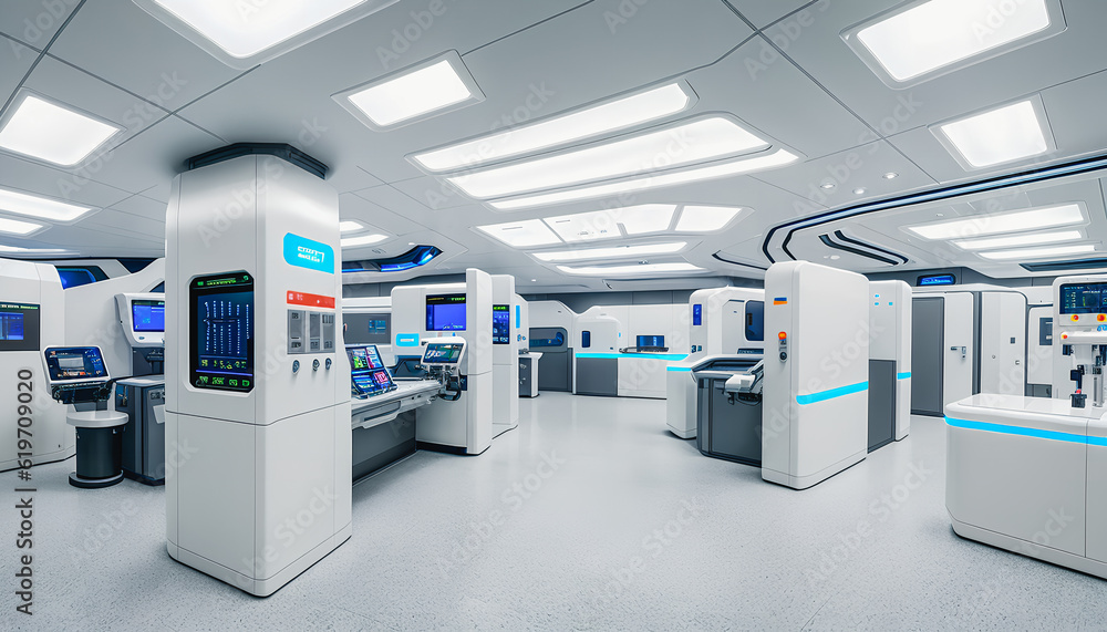 modern research laboratory studying viruses, Generative AI modern research laboratory studying viruses, Generative AI
