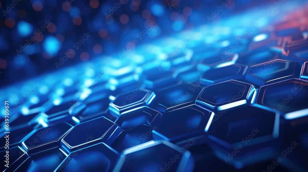 3D abstract technological sense three-dimensional background, hexagonal background 3D abstract technological sense three-dimensional background, hexagonal background