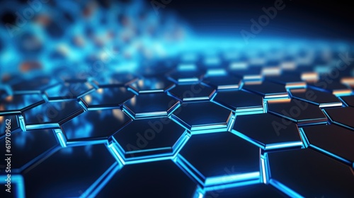 3D abstract technological sense three-dimensional background  hexagonal background