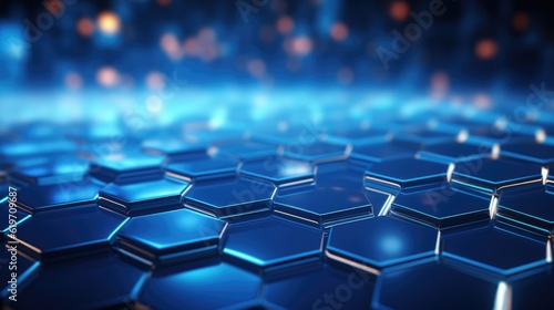 3D abstract technological sense three-dimensional background, hexagonal background