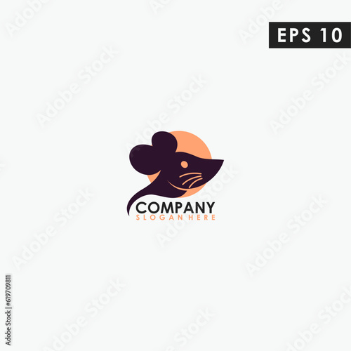 Mouse Modern Logo Design Isolated In Shape Colour Vector Template Illustration