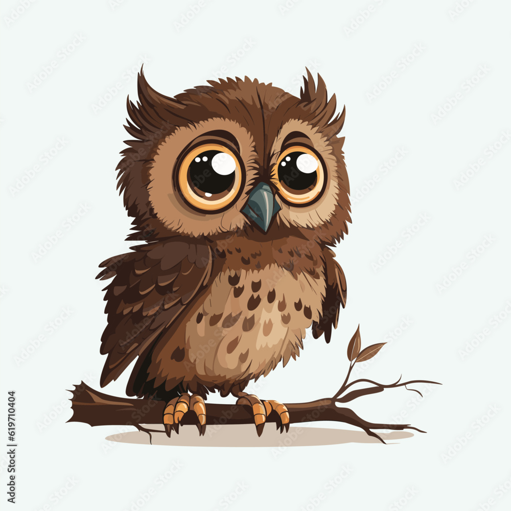 Obraz premium vector cute owl cartoon style