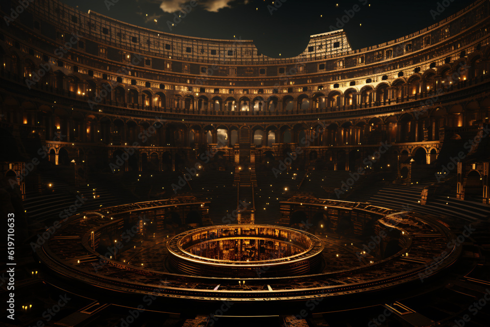 Obraz premium Collosseum at night