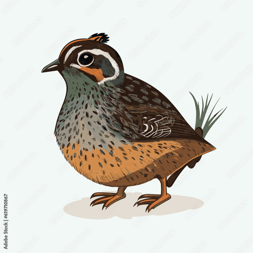 vector cute quail cartoon style vector cute quail cartoon style