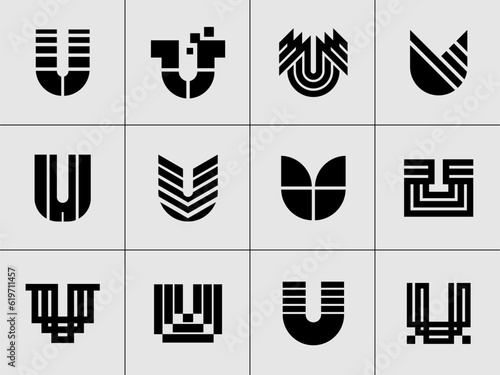 Technology company letter U logo