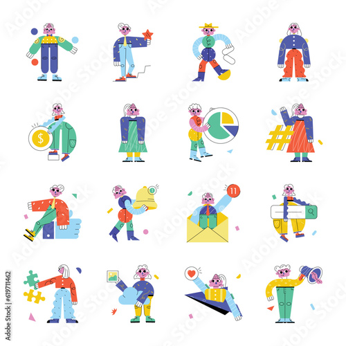 Pack of Abstract People Illustrations