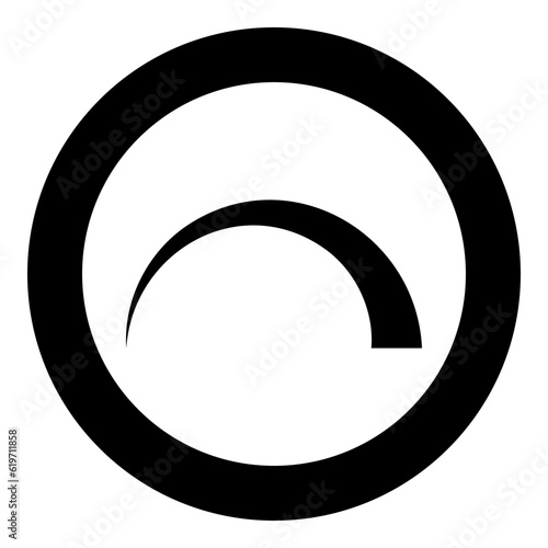 Symbol regulation handle variation value regulating sign regulate level concept tuning icon in circle round black color vector illustration image solid outline style