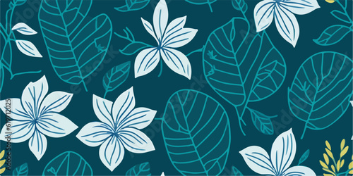 Frangipani Festivity  Celebrating the Vibrancy of Tropical Patterns