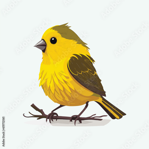 vector cute canary cartoon style