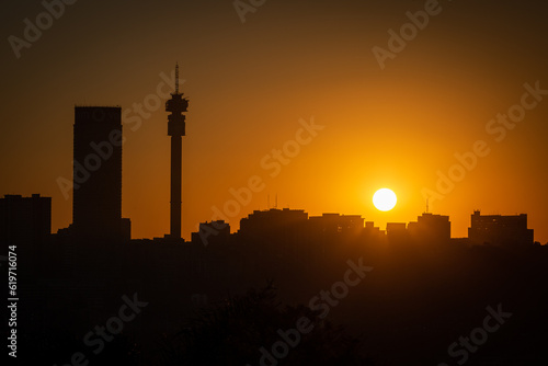 Johannesburg Silhouette Sunset