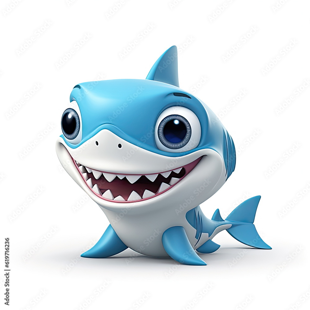 Cartoon character of shark Cartoon character of shark