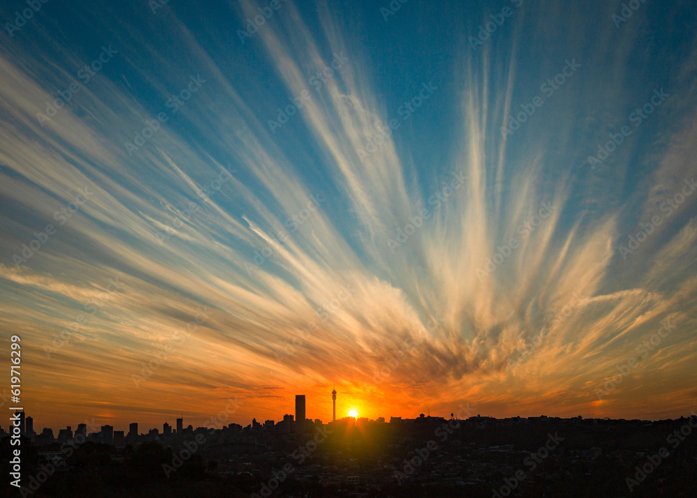 Fototapeta premium Johannesburg Sunset
