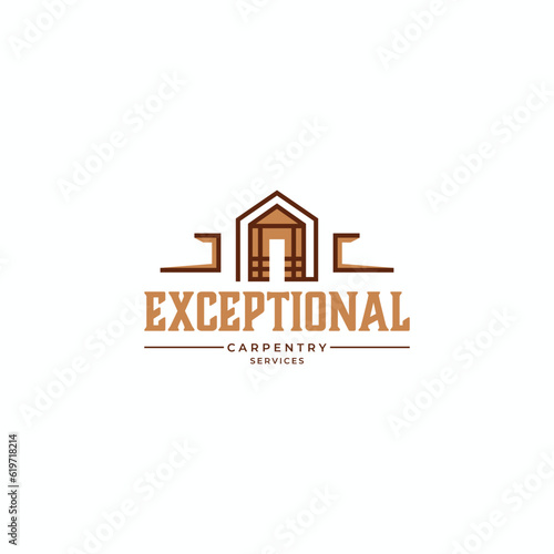 carpentry service logo design template2