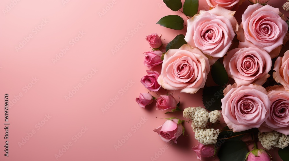 Roses background copyspace concept Roses background copyspace concept