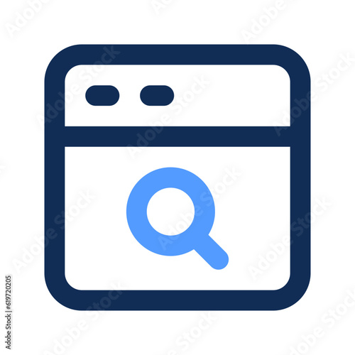 search engine outline color icon