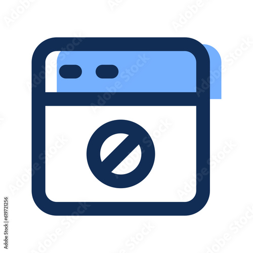 ad block filled line icon