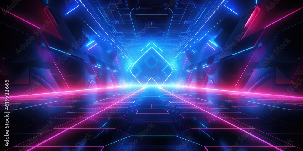 Fototapeta premium Technology and digital abstract background