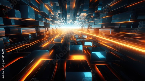 Technology and digital abstract background