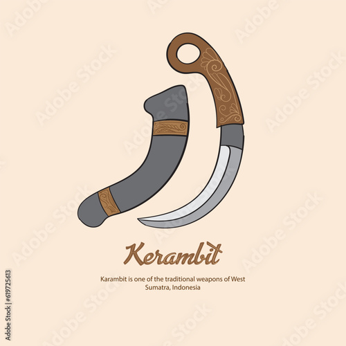karambit is one of the traditional weapon of west sumatra, indonesian