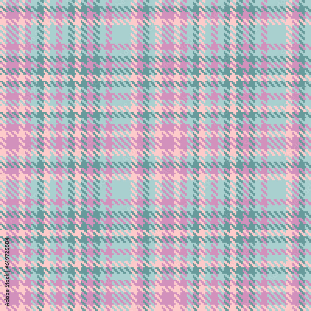 Texture vector pattern of background plaid textile with a tartan check fabric seamless.