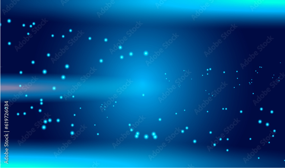 Abstract blue wave background, Blue banner