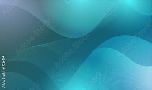 Abstract blue wave background, Blue banner