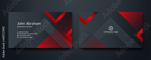 Professional identity, Creative and modern red business card template