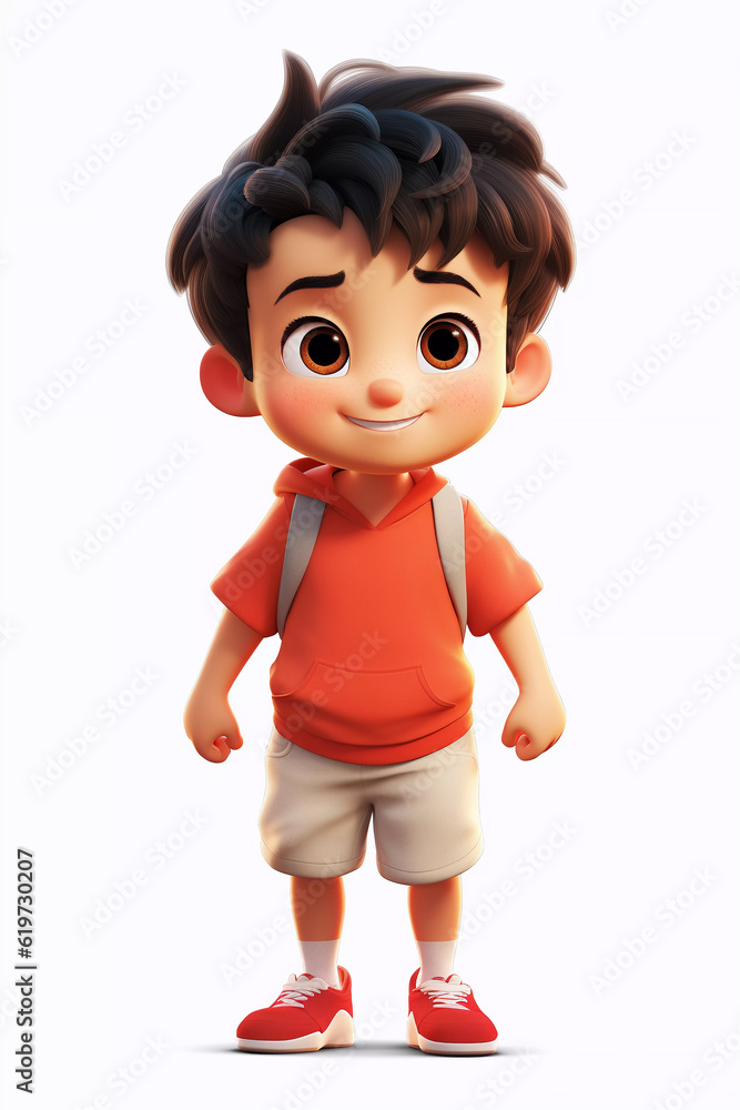 Cute Boy Happy Cartoon Character Cute Boy Happy Cartoon Character