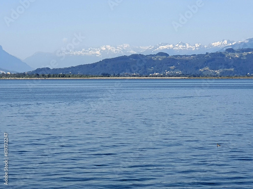 lake and mountains