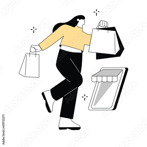 Online shopping concept vector illustration