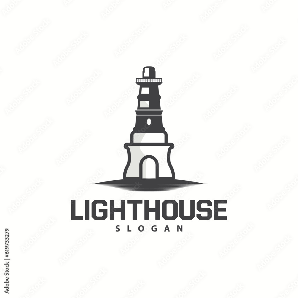 Lighthouse Logo, Sea Tower Vector, Template Design, Illustration Simple Minimalist Lighthouse Logo, Sea Tower Vector, Template Design, Illustration Simple Minimalist