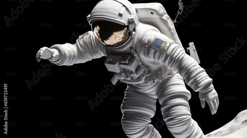 Astronaut with penci pen tool created clipping path inc