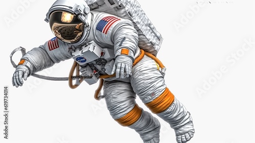Astronaut with penci pen tool created clipping path inc © fitriyatul