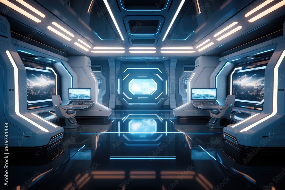 Fototapeta premium Futuristic interior design