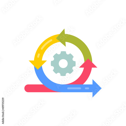 Agile methodology icon in vector. Illustration