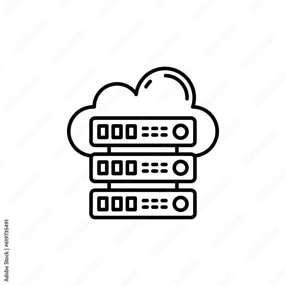 Cloud computing icon in vector. Illustration Cloud computing icon in vector. Illustration