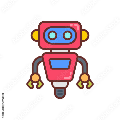 Robotics icon in vector. Illustration