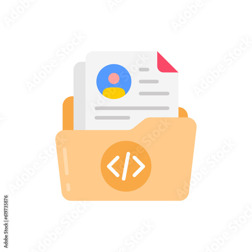 Portfolio icon in vector. Illustration